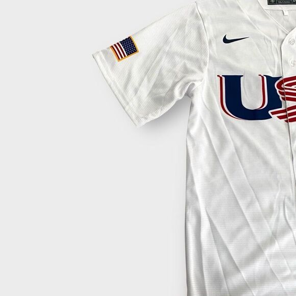 Nike WBC 2023 Team USA Blank White Jersey Mens size Small T770-07TS New - Picture 3 of 11